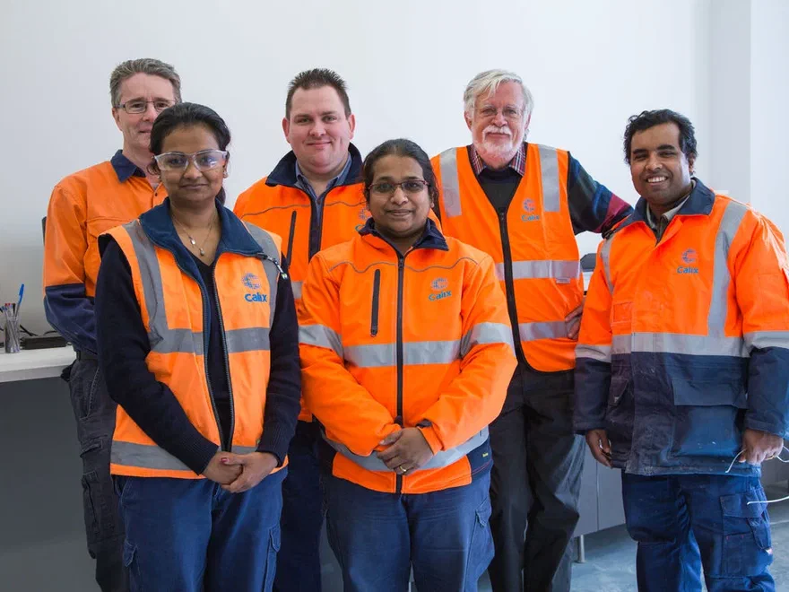 Calix Maddingley operations and laboratory team