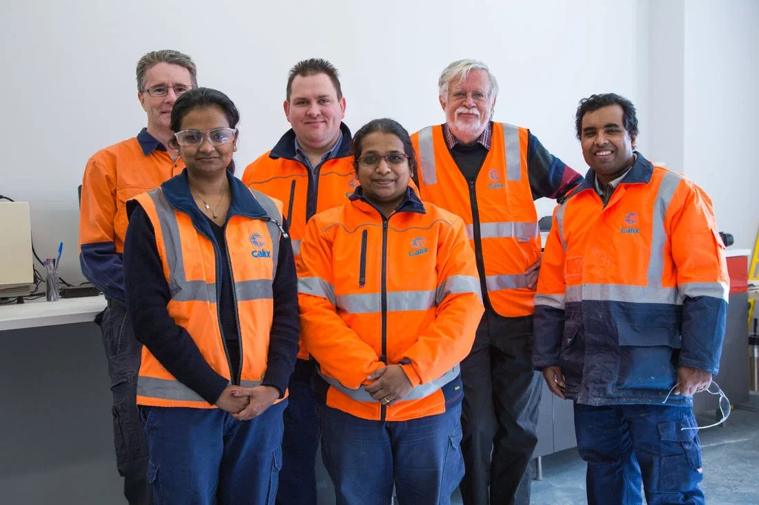 Calix Maddingley operations and laboratory team